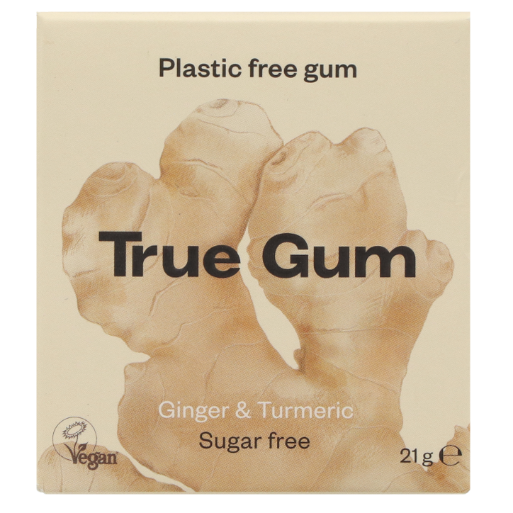 True Gum Ginger & Turmeric Kauwgom - 21g-1