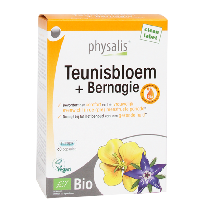 Physalis Teunisbloem + Bernagie Bio (60 Capsules)-1
