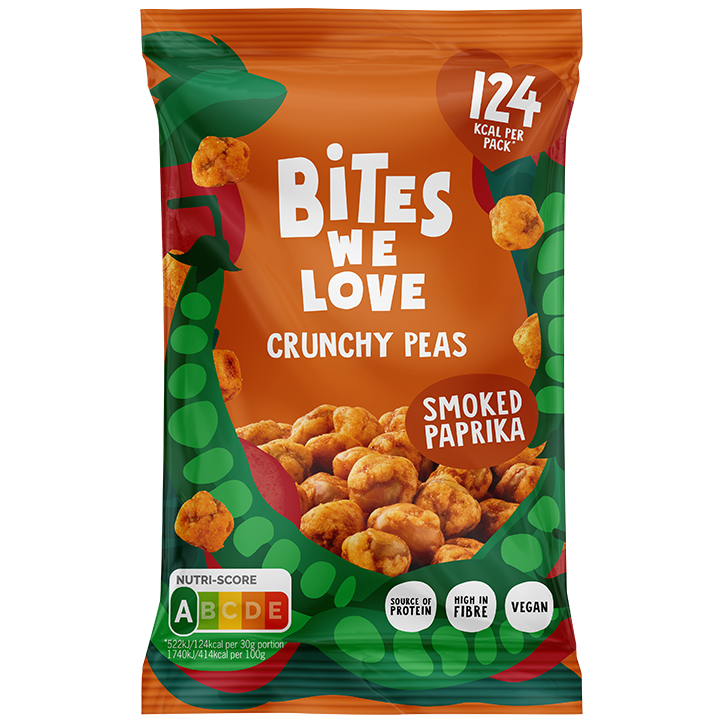 Bites We Love Crunchy Peas Smoked Paprika - 30g-1