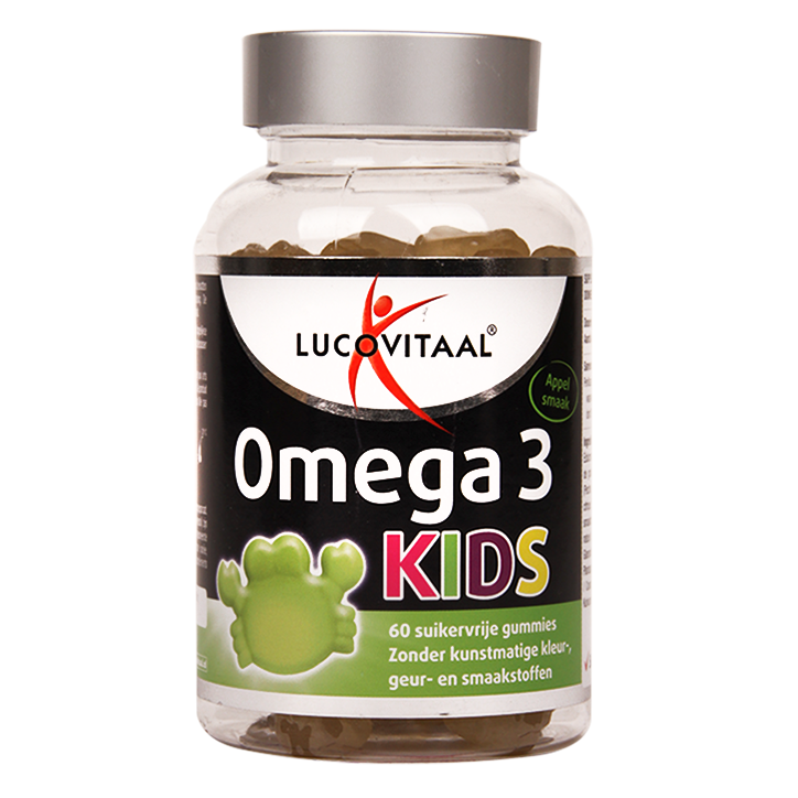 Lucovitaal Omega 3 Kids Appelsmaak (60 Gummies)-1