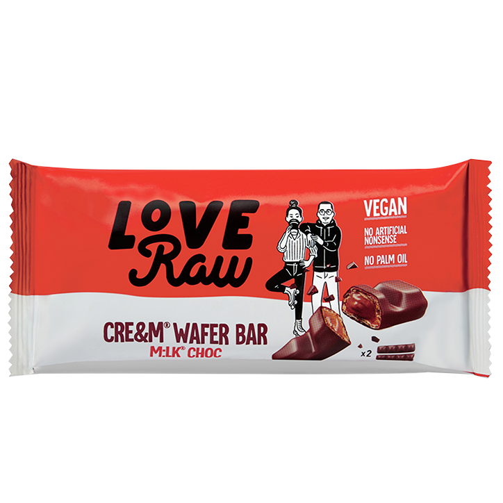 LoveRaw Cream Wafer Bar Vegan Milk Chocolate - 43g-1