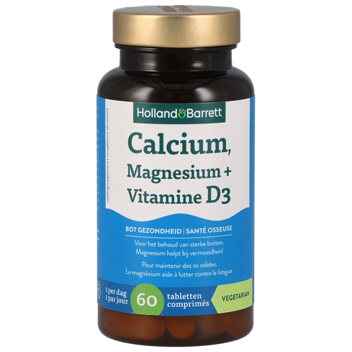 Holland & Barrett Calcium, Magnésium + Vitamine D3 - 60 comprimés-1