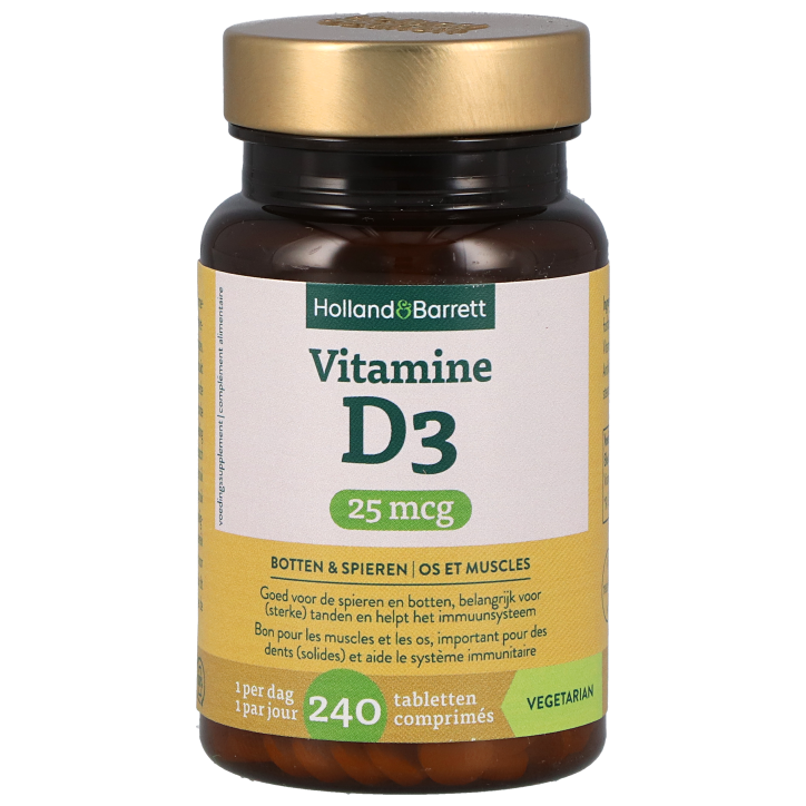 Holland & Barrett Vitamine D3 25mcg - 240 comprimés-1