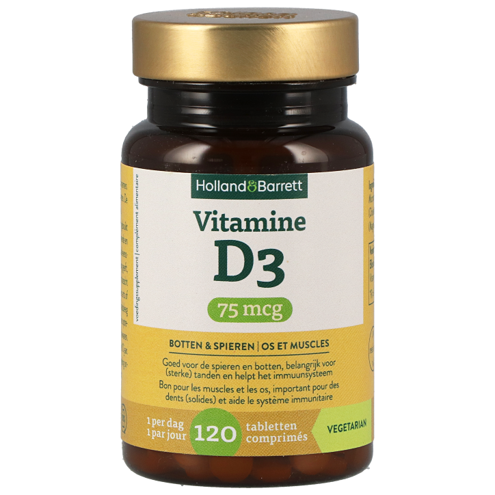 Holland & Barrett Vitamine D3 75mcg - 120 comprimés-1