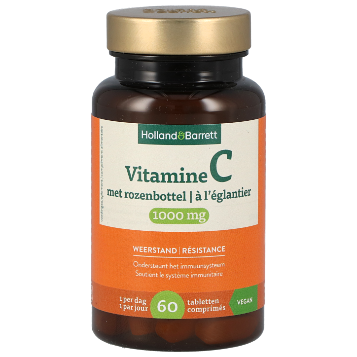 Holland & Barrett Vitamine C met Rozenbottel 1000mg - 60 tabletten-1