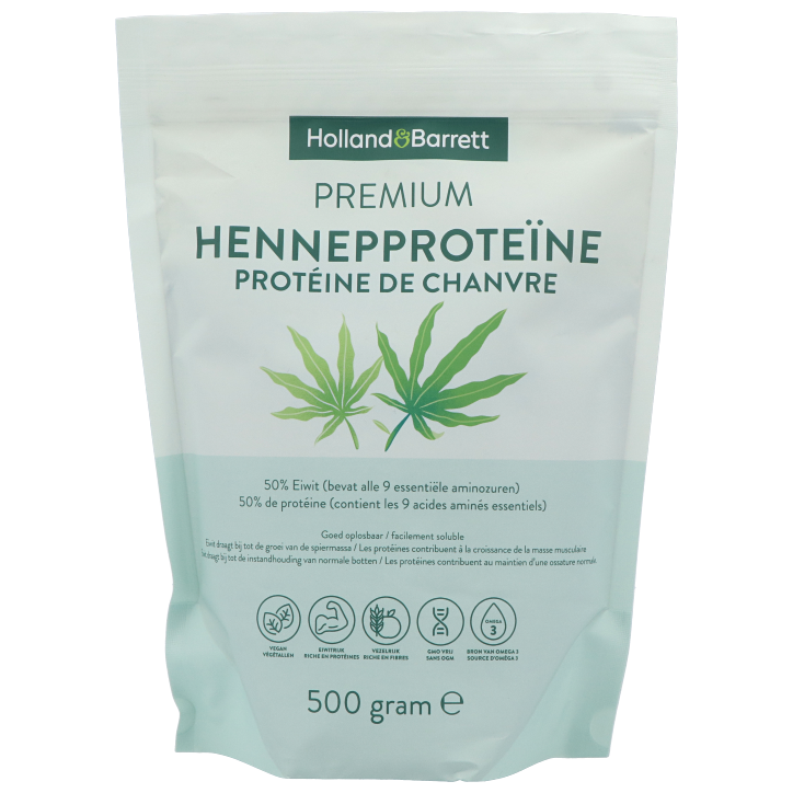 Holland & Barrett Premium Hennepproteïne Poeder - 500g-1
