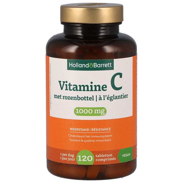 Holland & Barrett Vitamine C met Rozenbottel 1000mg - 120 tabletten-1