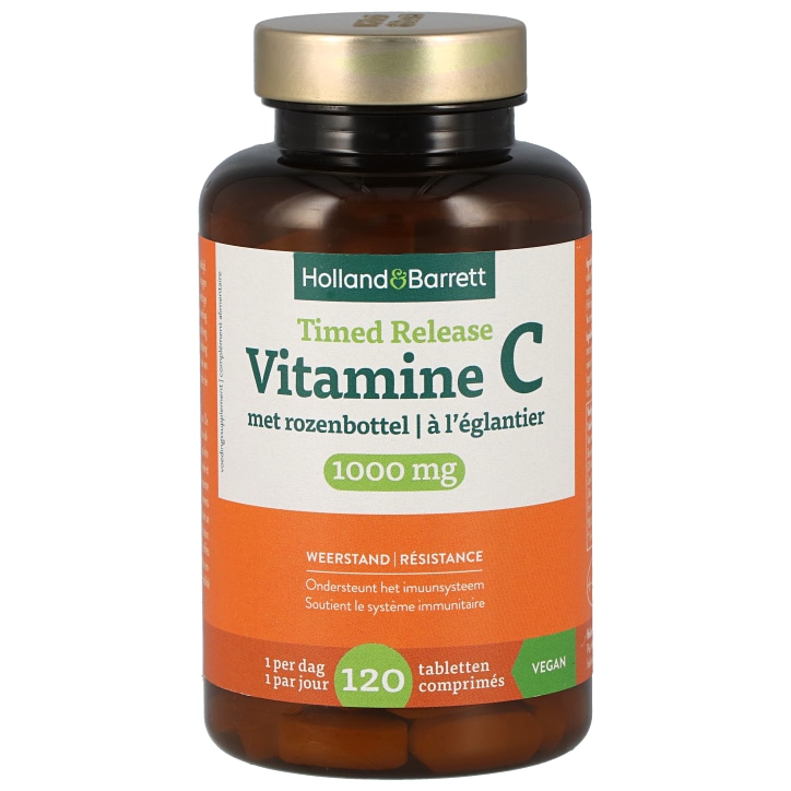 Holland & Barrett Timed Release Vitamine C 1000mg met Rozenbottel - 120 tabletten-1