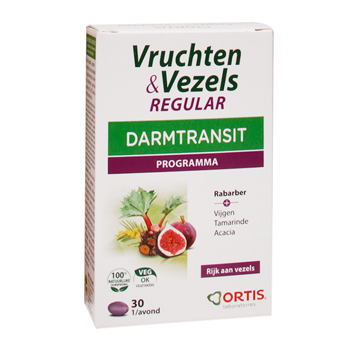 Ortis Vruchten & Vezels Regular Darmtransit (30 Tabletten)-1