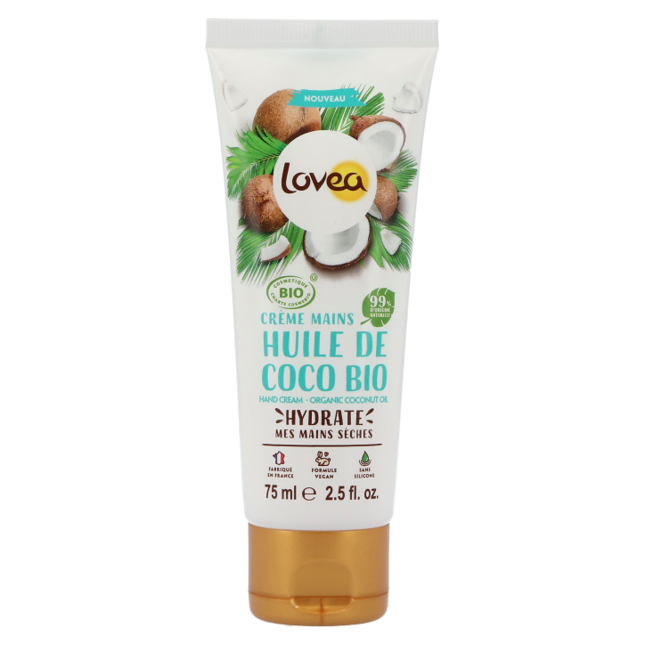 Lovea Hand Cream Organic Coconut Oil - 75ml-1