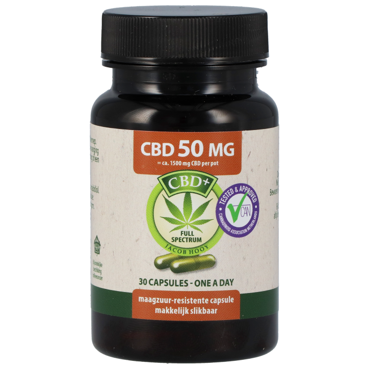 Jacob Hooy CBD capsules 50 mg (30 capsules)-1