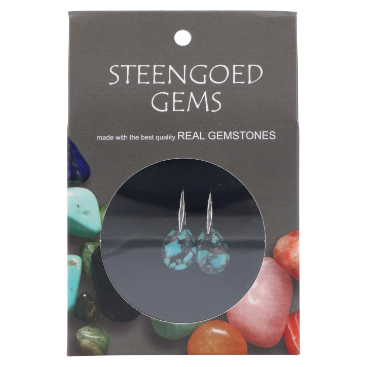 Steengoed Gemstone Oorbellen Turquoise-1