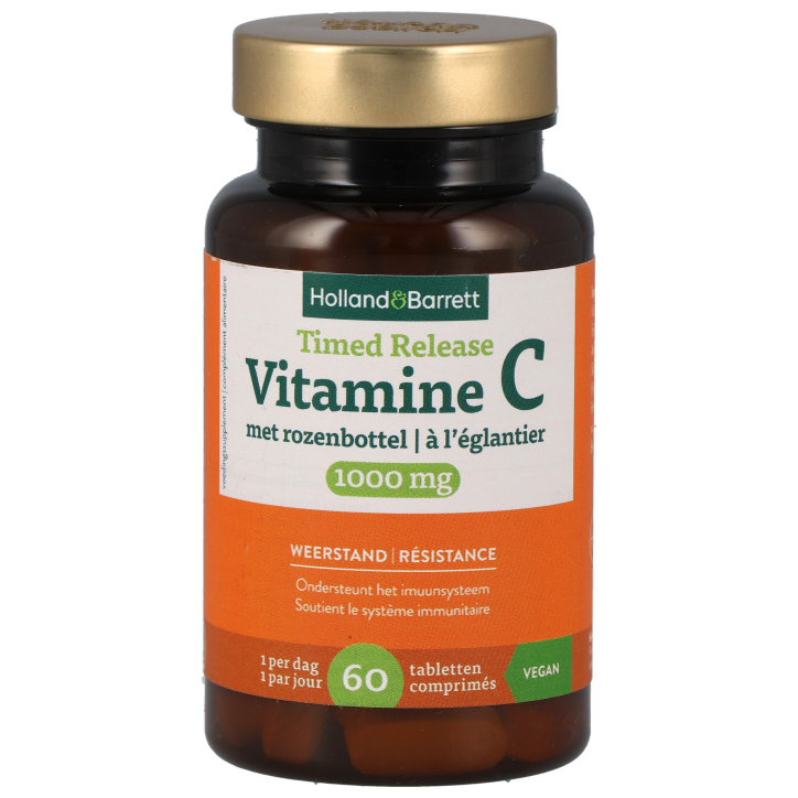 Holland & Barrett Timed Release Vitamine C 1000mg met Rozenbottel - 60 tabletten-1