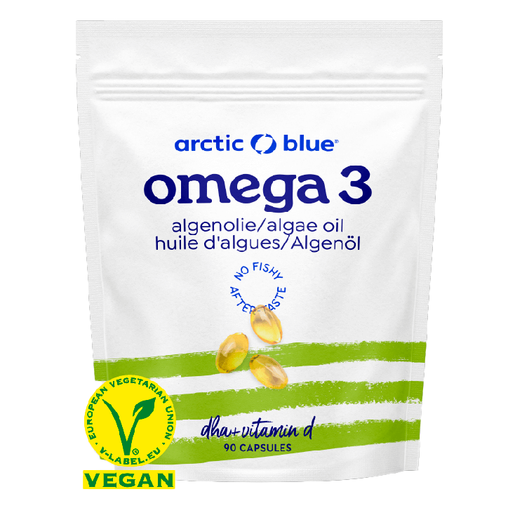 Arctic Blue Oméga 3 Huile d'Algues DHA + Vitamine D - 90 capsules-1