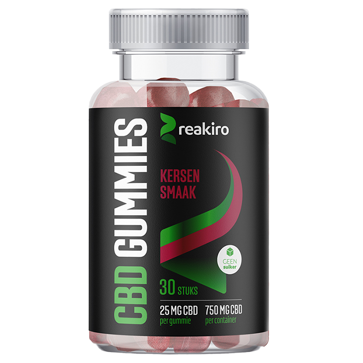 Reakiro CBD Gummies Cherry 25MG CBD (30 gummies)-1