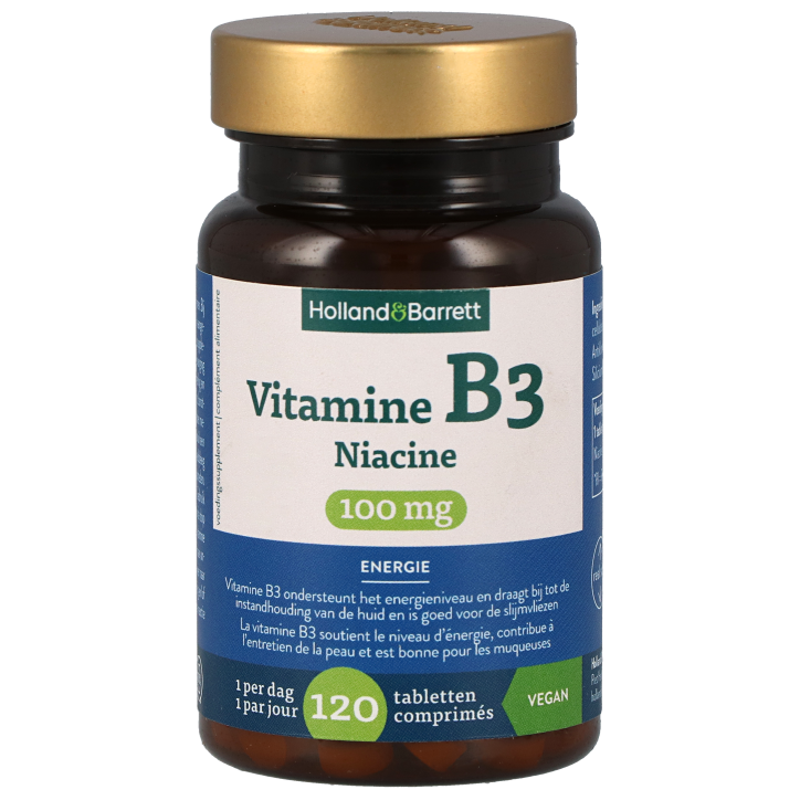 Holland & Barrett Vitamine B3 Niacine 100mg - 120 tabletten-1