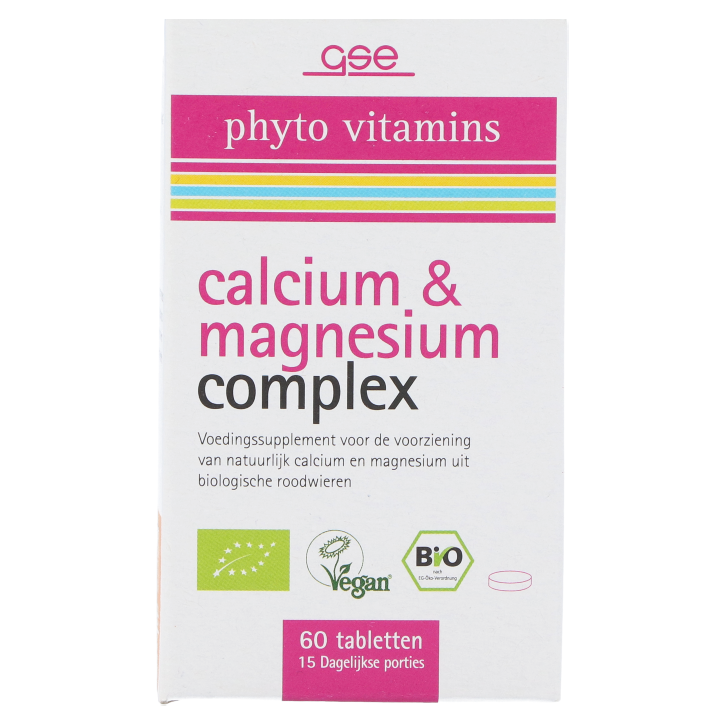 GSE phyto vitamines Calcium + Magnesium Complex (60 tabletten)-1