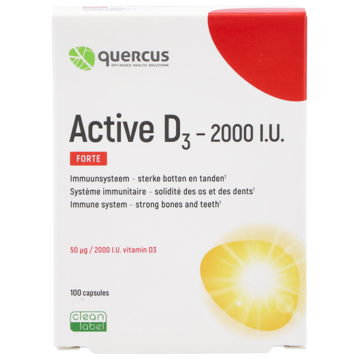 Quercus Active D3 - 2000 I.U. - 100 capsules-1