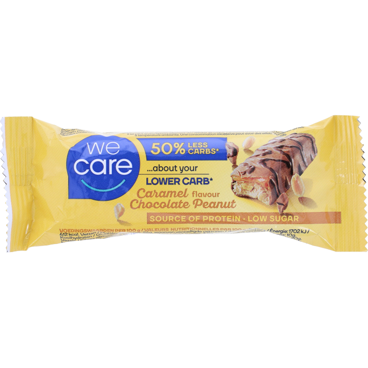 WeCare Lower Carb Caramel Chocolate Peanut Reep - 35g-1