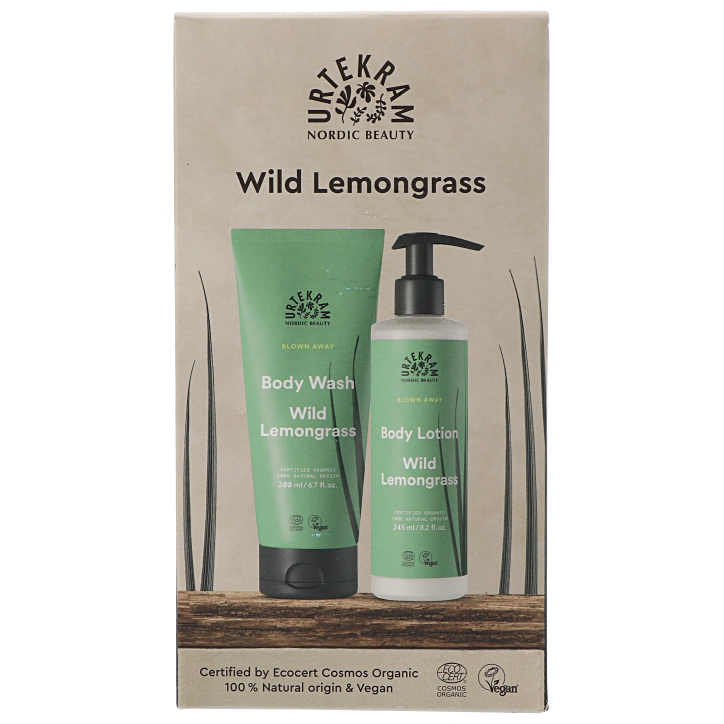 Urtekram Wild Lemongrass Giftbox (Body Lotion 245ml + Body Wash 200ml)-1