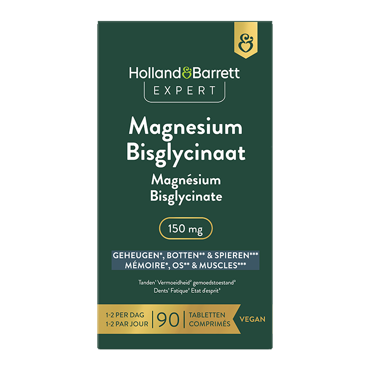 Holland & Barrett Expert Magnesium Bisglycinaat 150mg - 90 tabletten-1