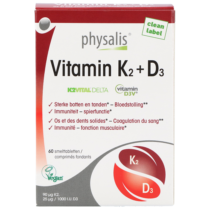 Physalis Vitamin K2 + D3 - 60 smelttabletten-1