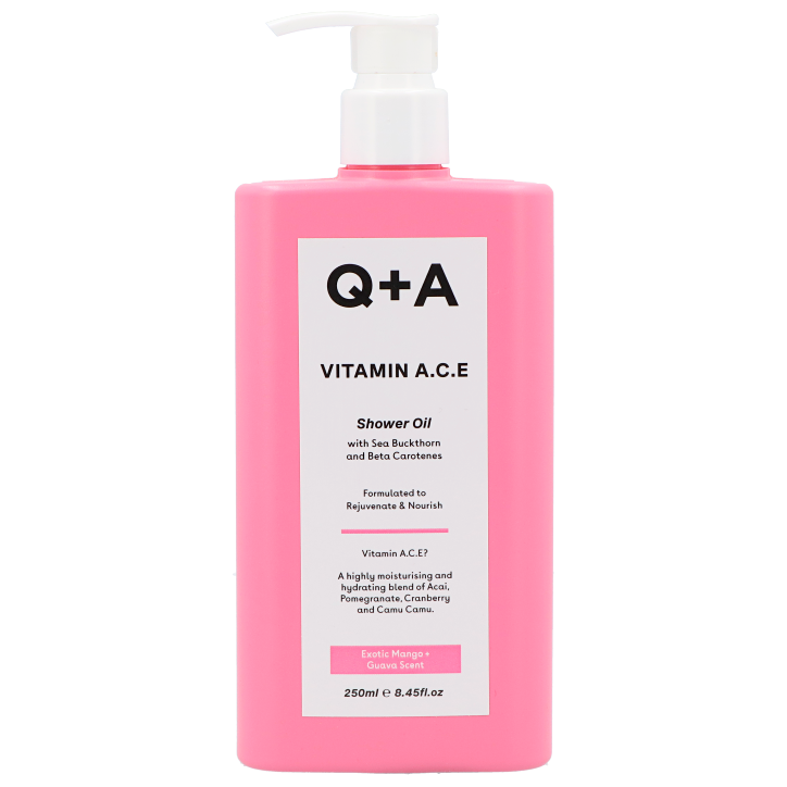 Q+A Vitamin A.C.E Cleansing Shower Oil - 250ml-1