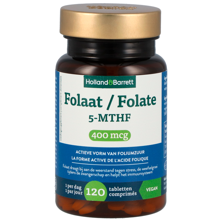 Holland & Barrett Folaat 5-MTHF 400mcg - 120 tabletten-1