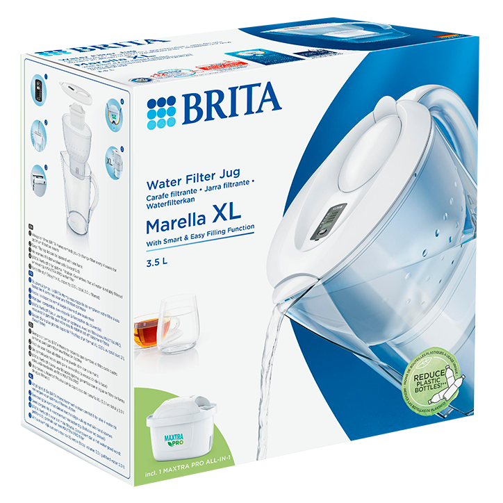 BRITA Carafe Filtrante 'Marella XL' Blanche + 1 filtre MAXTRA PRO - 3.5l-1