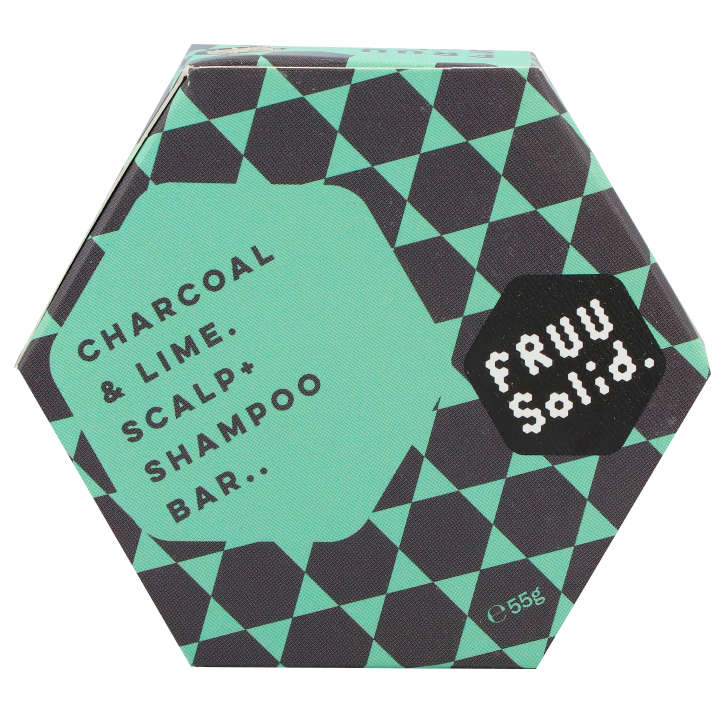 Fruu Solid Charcoal & Lime Scalp Shampoo Bar - 55g-1