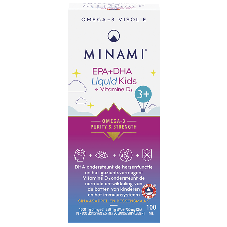 MINAMI Omega-3 EPA + DHA Liquid Kids + Vitamine D3 - 100 ml-1