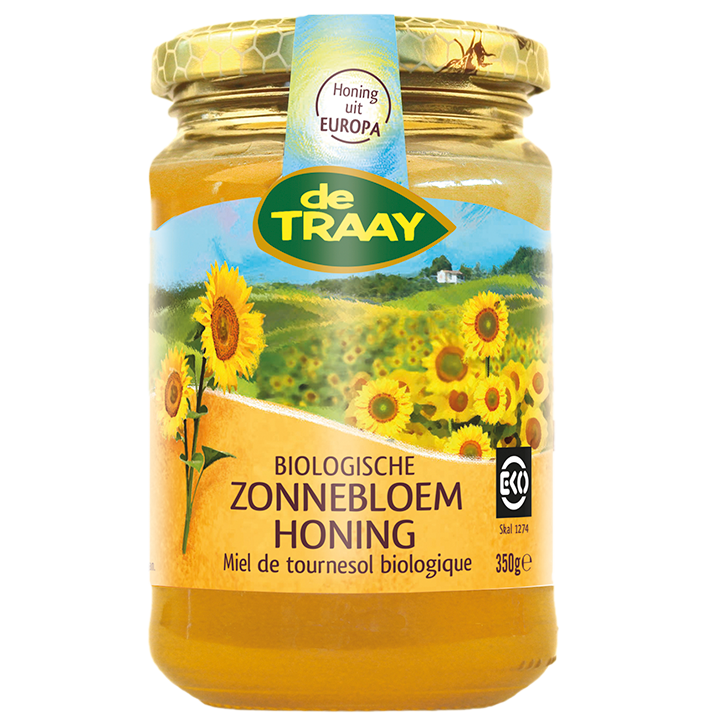 De Traay Biologische Zonnebloem Honing - 350g-1