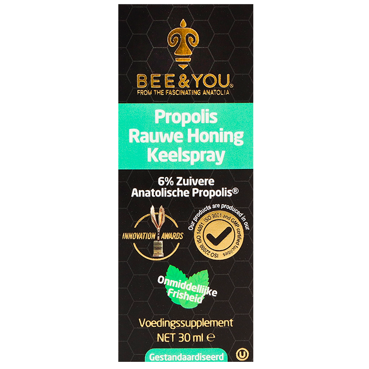 BEE&YOU Propolis Keelspray Rauwe Honing - 30ml-1