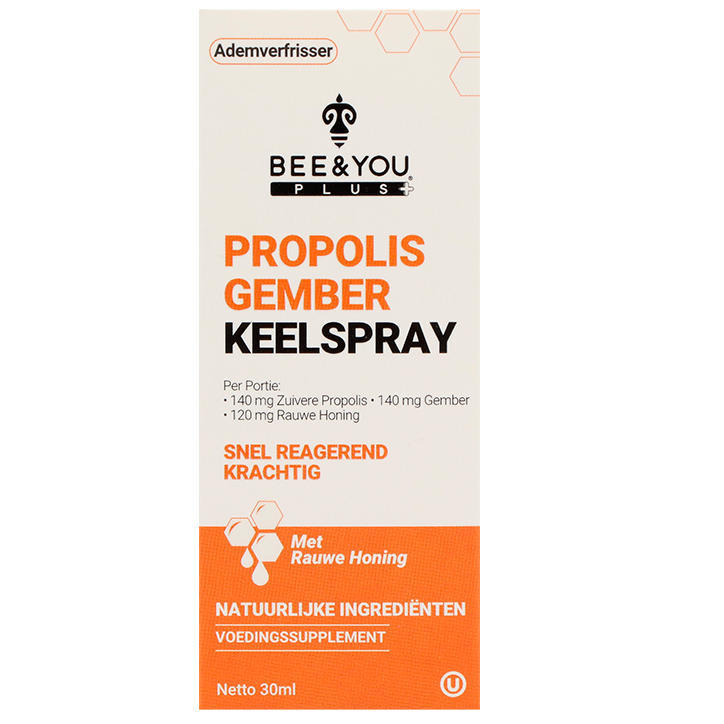 BEE&YOU Propolis Gember Keelspray - 30ml-1