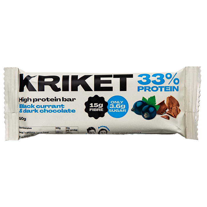 KRIKET Proteïnebar Zwarte Bes & Pure Chocolade - 50g-1