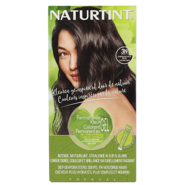 Naturtint Permanente Haarkleuring 3N Donker Kastanje Bruin - 170ml-1