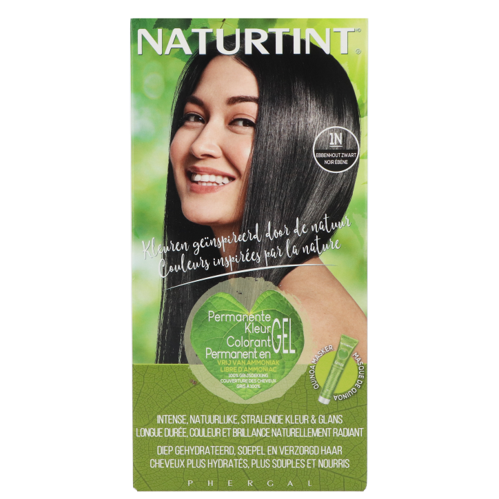 Naturtint Permanente Haarkleuring 1N Ebbenhout Zwart - 170ml-1