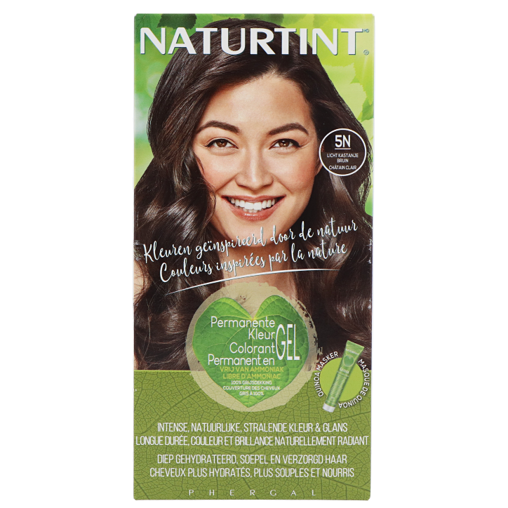 Naturtint Permanente Haarkleuring 5N Licht Kastanje Bruin - 170ml-1