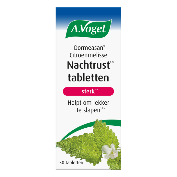 A.Vogel Dormeasan Nachtrust Sterk Citroenmelisse Tabletten (30 Tabletten)-1