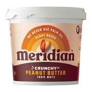 Meridian Natural Crunchy Peanut Butter No Salt 1kg