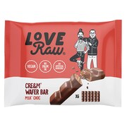 LoveRaw Vegan M:lk Choc Wafer Bar Mult-Pack 6x 21.5g