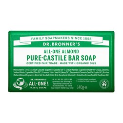 Dr Bronner All-One Almond Pure-Castile Bar Soap 140g