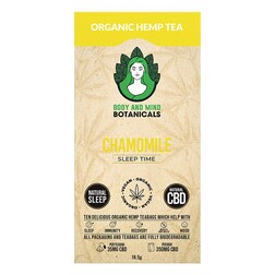 Body & Mind Botanicals CBD Hemp Tea Chamomile 10 Tea Bags