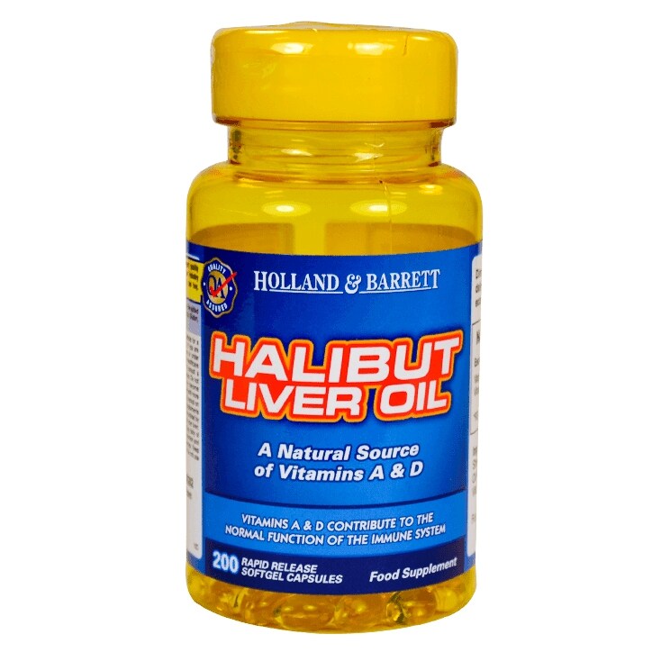 Holland & Barrett Halibut Liver Oil Capsules-1