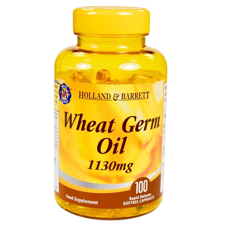Holland & Barrett Wheat Germ Oil 100 Capsules 1130mg-1