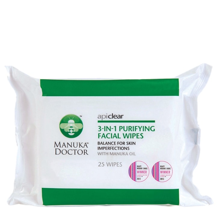 Manuka Doctor ApiClear 25 3-in-1 Purifying Facial Wipes-1