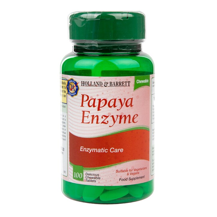 Holland & Barrett Papaya Enzyme 100 Chewable Tablets-1