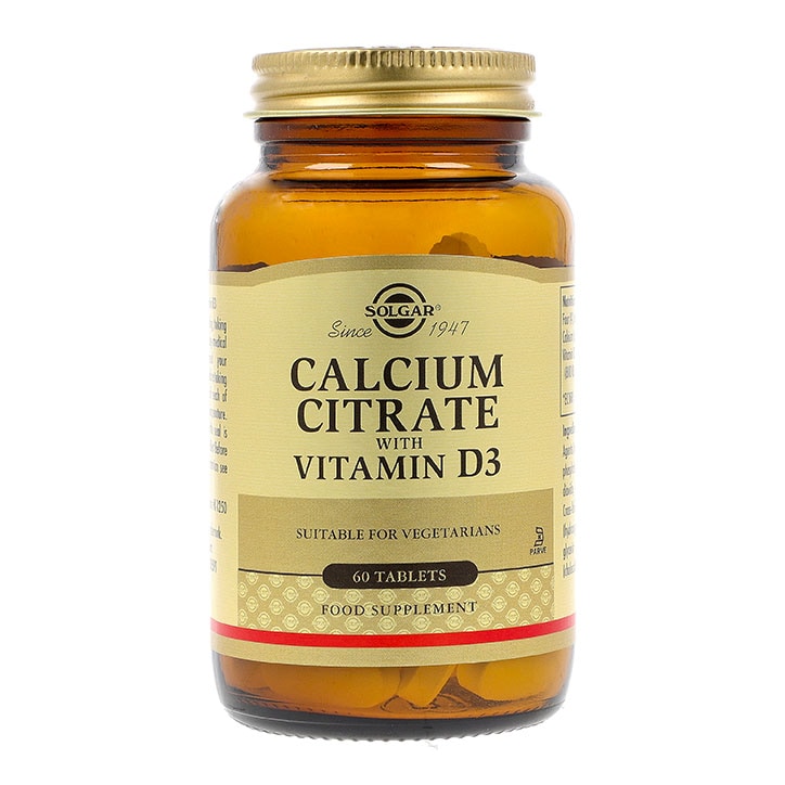 Solgar Calcium Citrate with Vitamin D3 60 Tablets-1