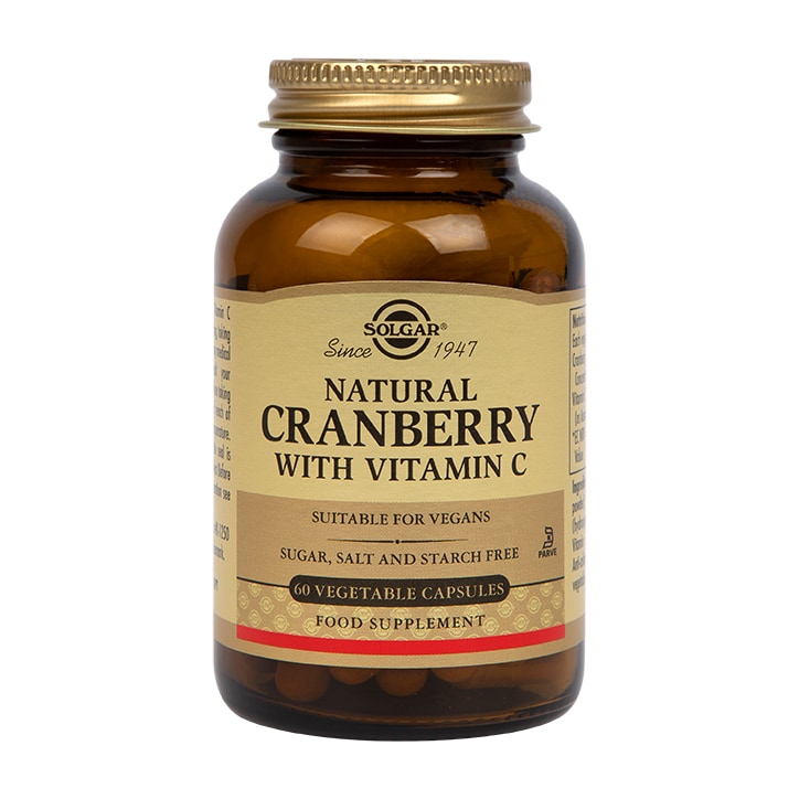 Solgar Natural Cranberry with Vitamin C 60 Vegi Capsules-1