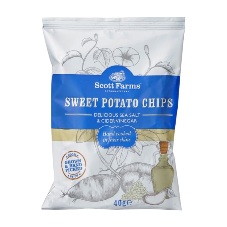 Scott Farms Sea Salt & Cider Vinegar Sweet Potato Chips 40g-1
